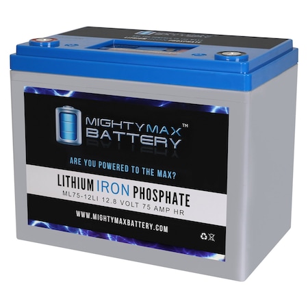 MIGHTY MAX BATTERY 12V 75AH Lithium Battery Replacement for Alpha Unlimited AGM1265T MAX3908813